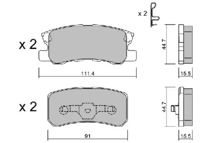 Дисковой тормозной механизм AISIN для PEUGEOT 4007 (GP_) 2.2 HDi